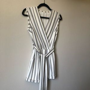 Black & White Striped Romper